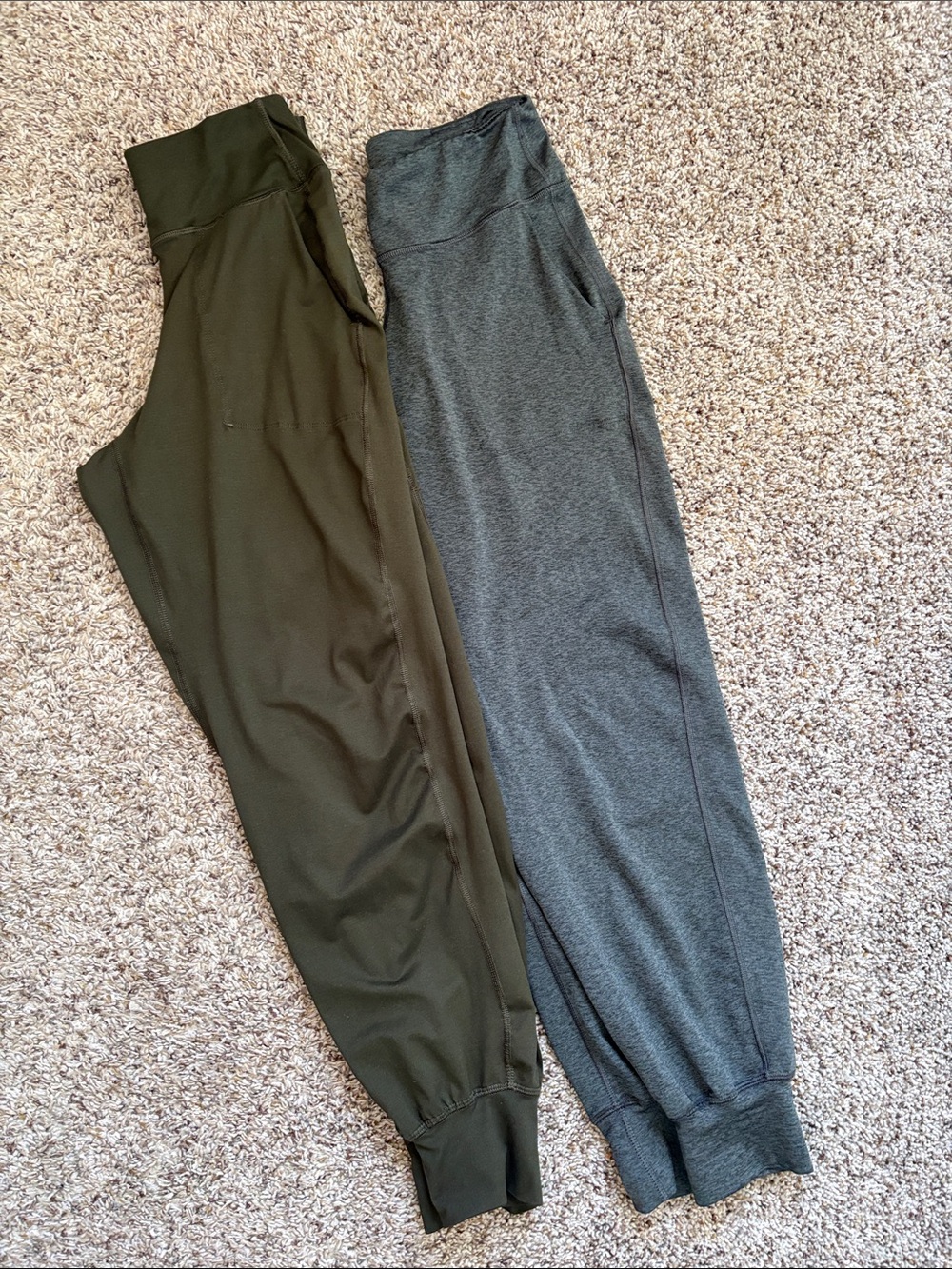Amazon Women's Track Joggers - Olive Green & Heather Gray